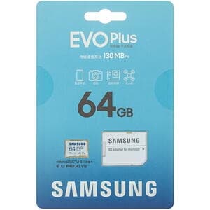 Карта памяти Samsung EVO Plus 64 ГБ (MB-MC64KA/RU)