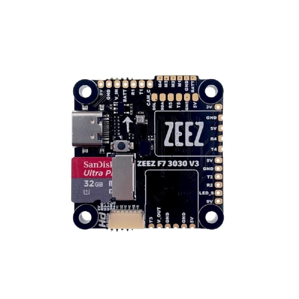 Полетный контроллер ZEEZ F7 3030 FLIGHT CONTROLLER V3 в комплекте с регулятором оборотов ZEEZ 55А 3030 V3 10
