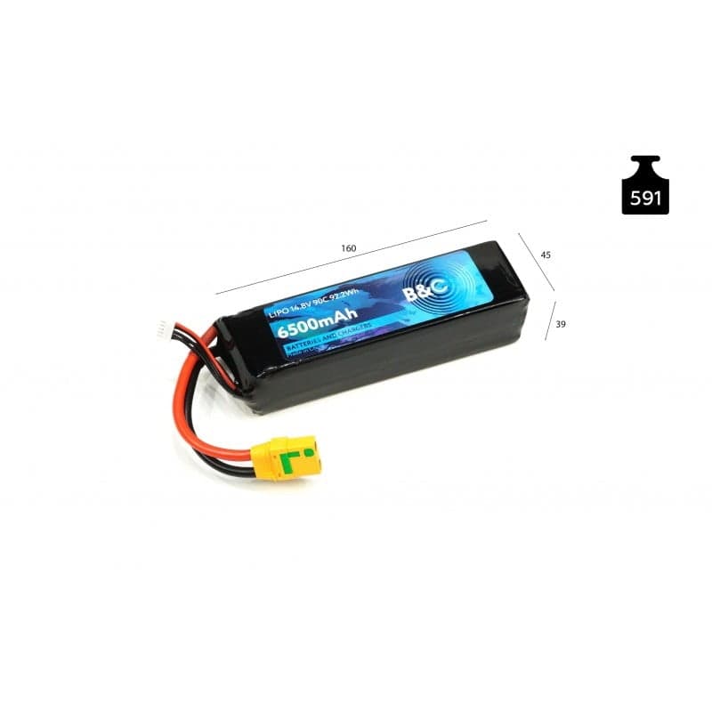 Аккумулятор LiPo B&C — 14.8v 6500 мАч 90 С