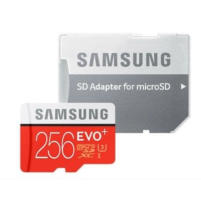 Карта памяти Samsung EVO Plus 256Gb microSDXC Class 10 UHS-I U3 + SD адаптер
