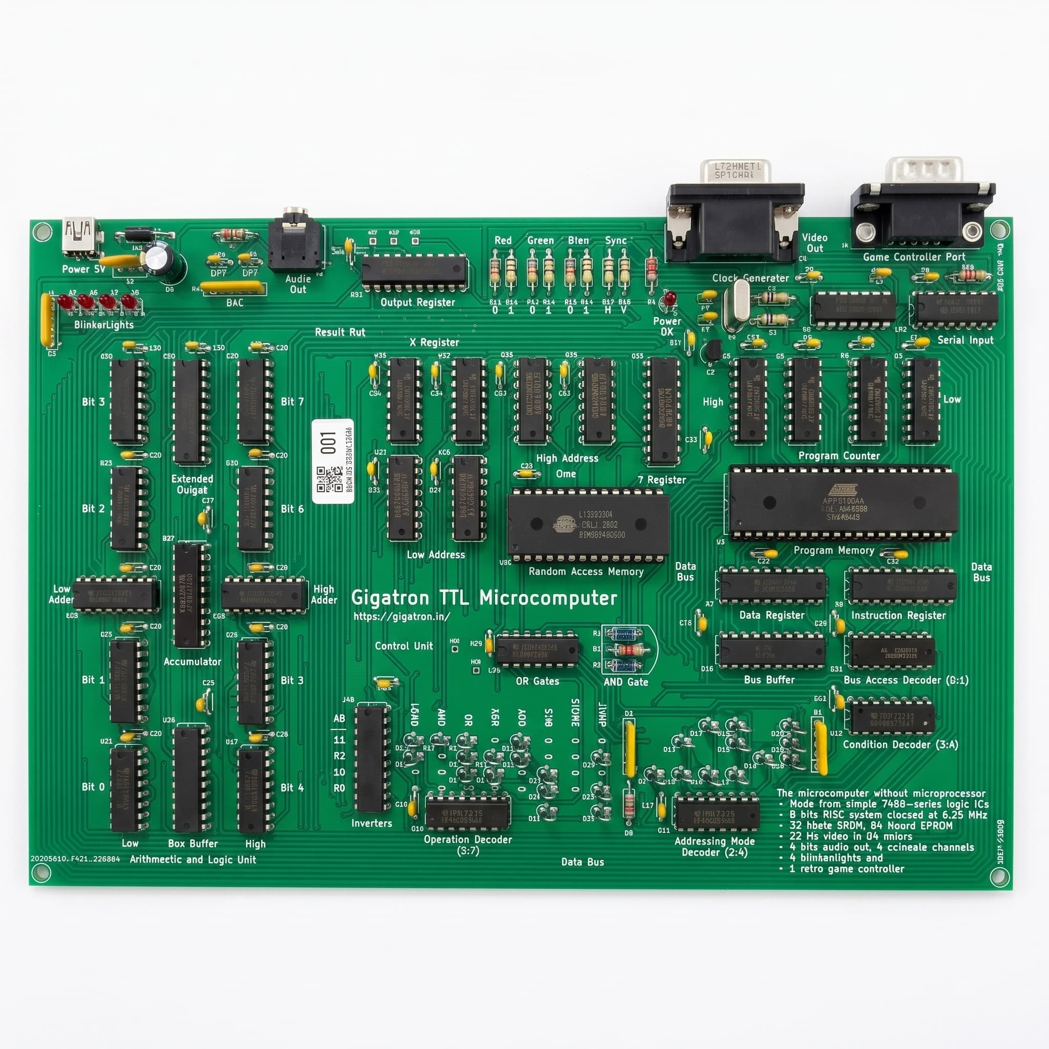 Микрокомпьютер РЗЭ Gigatron TTL
